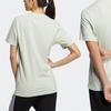 Adidas Logo Print Crew Neck Short Sleeve T-Shirt Unisex Tops Green HN9046