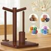 Wooden Yarn Holder Magnetic Rotating Yarn Spinner with 2 Spindles Yarn Dispenser with Phone Stand for Knitting And Crocheting