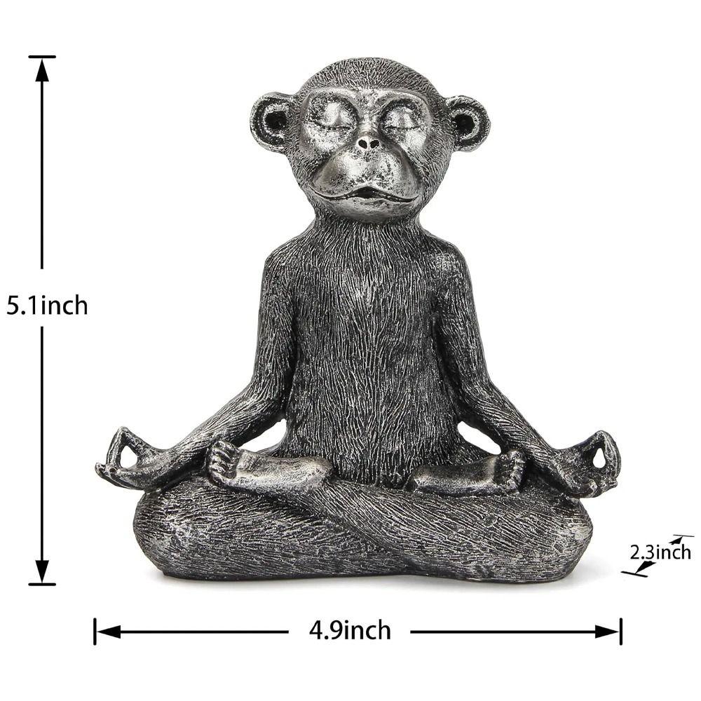 Unique Monkey Figurine Resin Animal Miniatures Sculpture Monkey Statue  Living Room