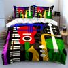Colorful Musical Instruments Art Decor Bedding Set With 1 Duvet Cover 2 Pillowcases Single Double King Queen, Gift