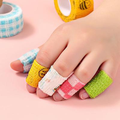 5 Adet Parmak Koruyucu Bandaj Yazılı Baskılı Tıbbi Kendinden Yapışkanlı Bandaj Spor Bandı Dokumasız Elastik Evcil Hayvan Dövme Bandajı