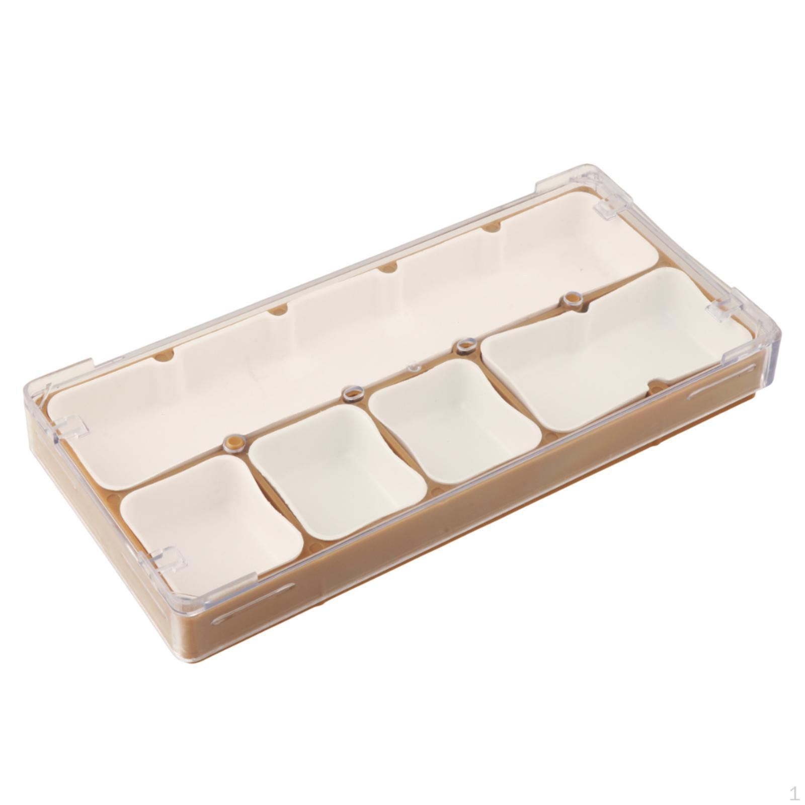 

Коробка для хранения часовых деталей, аксессуары, пылезащитная, с 5 отделениями, футляр для ювелирных изделий, инструменты хаки