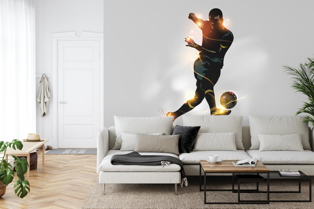 Photomural Soccer Player Scoring A Goal Self-Adhesive Mural 360x240