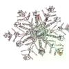 Spille a Fiocco di Neve con Strass di Lusso alla Moda per Abbigliamento da Donna Cappotto Accessori Gioielli Regali