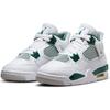 Air Jordan 4 Retro GS Oksitlenmiş Yeşil Çocuk Spor Ayakkabıları Beyaz Nötr Gri FQ8213-103