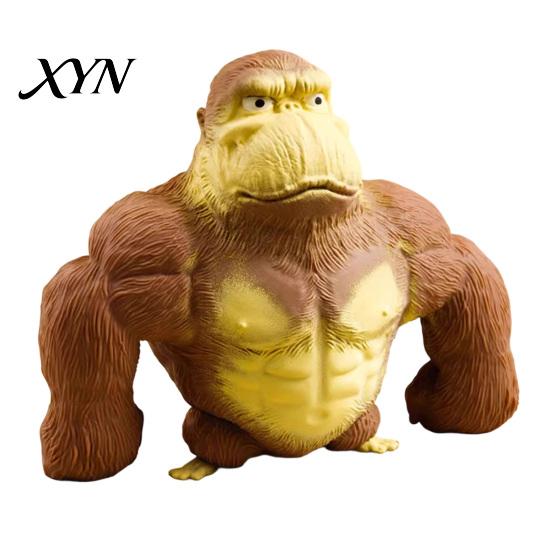 Kids Stress Relief Gadget Gorilla Squeeze Toy, Slow Rising Orangutan Fidget Portable Toy Anxiety Reduction Animal Shape Sensory for Adults Ball
