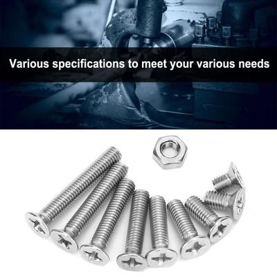 Flat Head Hex Socket Screw 200Pcs//Box M3 Countersunk Flat Head Hex Socket Screw Bolt Machine Fastener Assortment Set