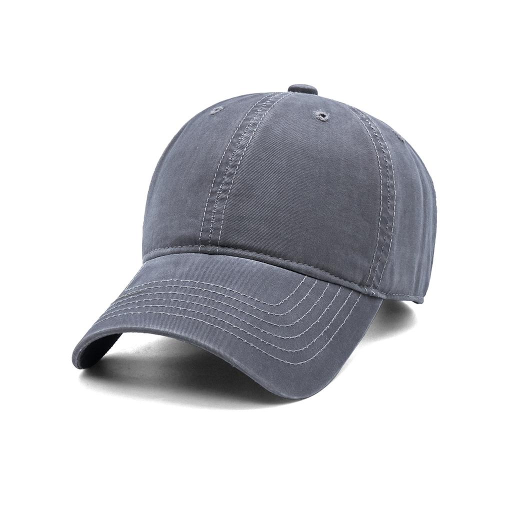 Wind Easiest for Match Washed Japanese Stylefashiontrendy Peaked Cap Sun Hat Men's Face Baseball Cap Women's Small Pure Color Cotton