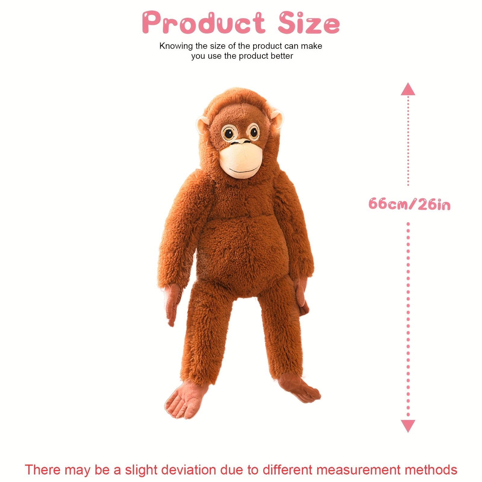 

Мягкая плюшевая игрушка обезьяна, милая эмуляционная мягкая игрушка для мальчиков и девочек коричневый