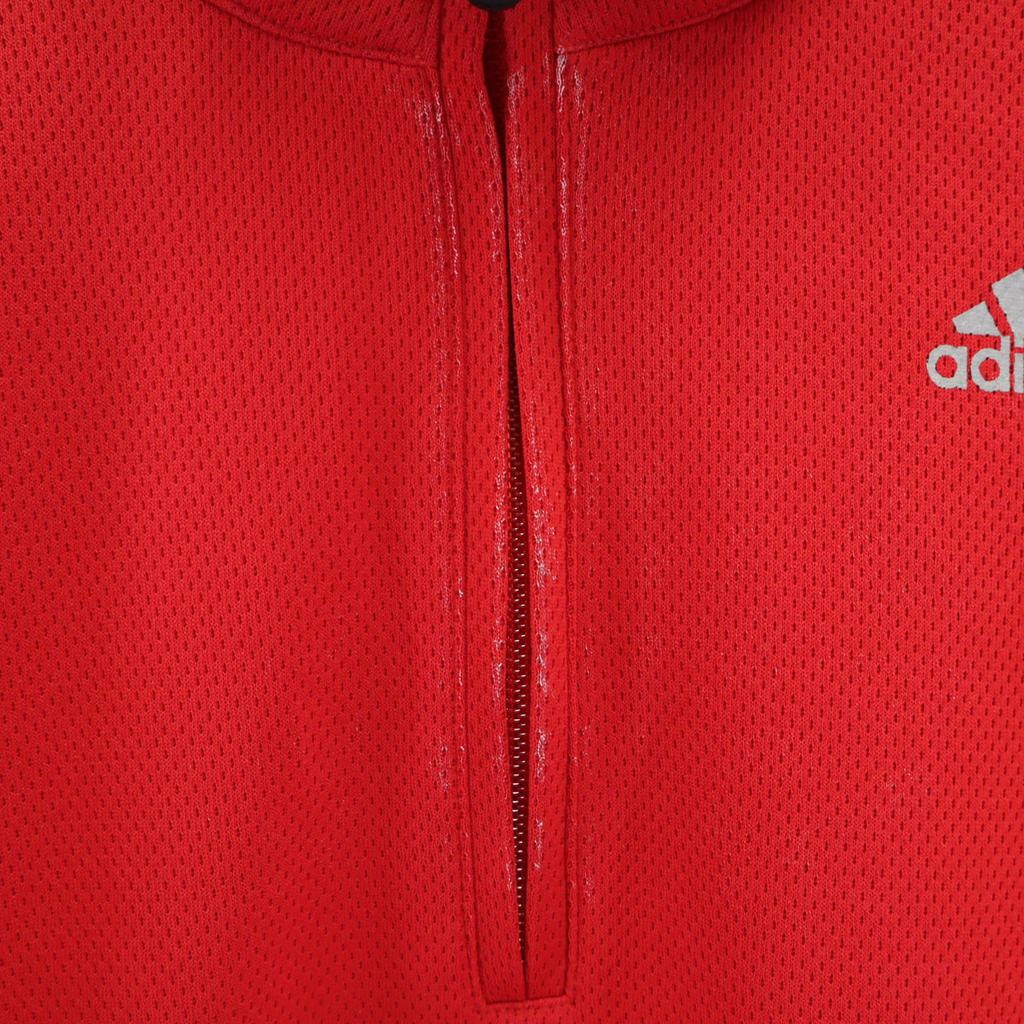Adidas Golf Long Sleeve Half Zip Wear M Red Mesh Men's Used