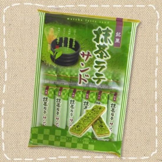 Matcha Latte Sandwich (12 sticks x 10 bags) [Komiya Confectionery]