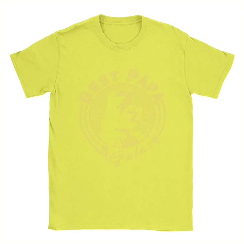 Best Papa In The Galaxy Stars Wars Men's T Shirts Funny Tees Short Sleeve Round Neck T-Shirts Pure Cotton Plus Size Tops
