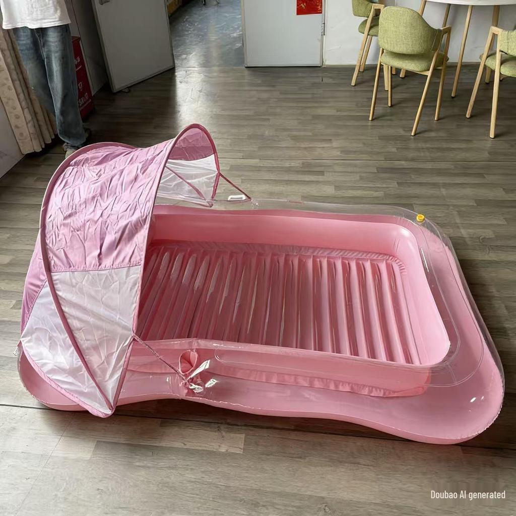 Portable Inflatable Canopy Sunshade Float: Dual-Use for Water & Land