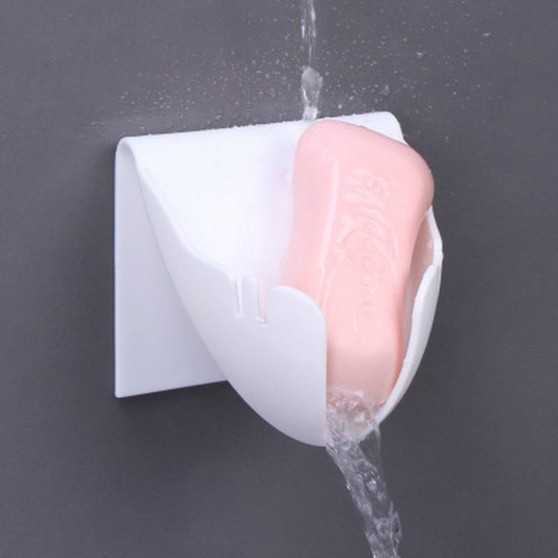 1PCS Soap Box Wall-mounted Drain Soap Holder Storage Container for Bathroom Home