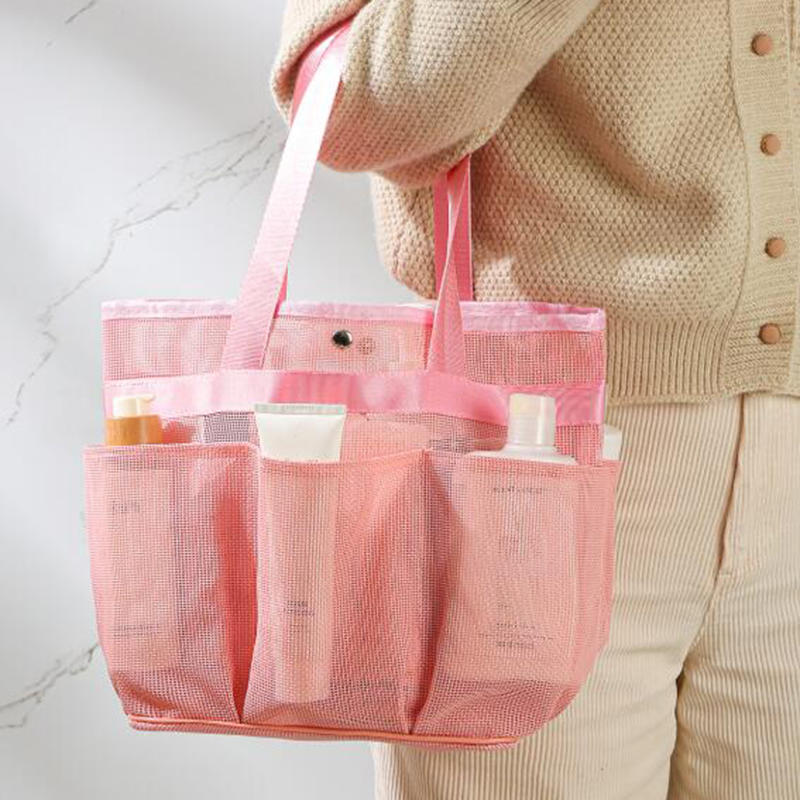 Mesh Shower Bag Hanging Toiletry Bag Portable Wash Bag Quick Dry Cosmetic Bag Shower Organizer for Bathroom Dorms Beach Camping