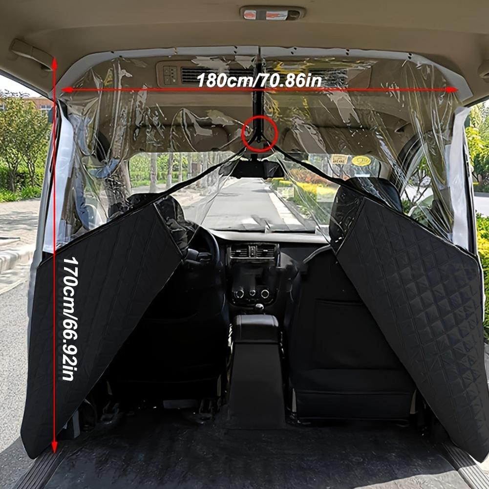 Car Divider Isolation Curtain with Zipper Car Divider Heat Insulation Curtain Air-Conditioning Sunshade for Ford Car Accessories