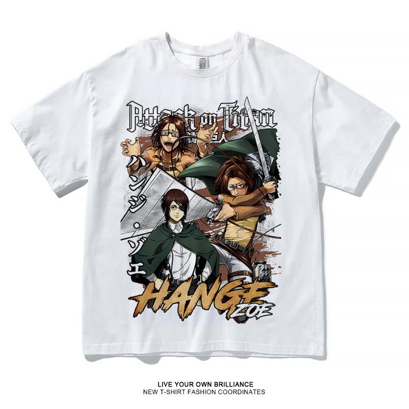 Anime Attack On Titan Trička Nadměrná Velikost Vintage Prané Shingeki no Kyojin Tričko Krátký Rukáv Manga Eren Mikasa Levi Topy Trička