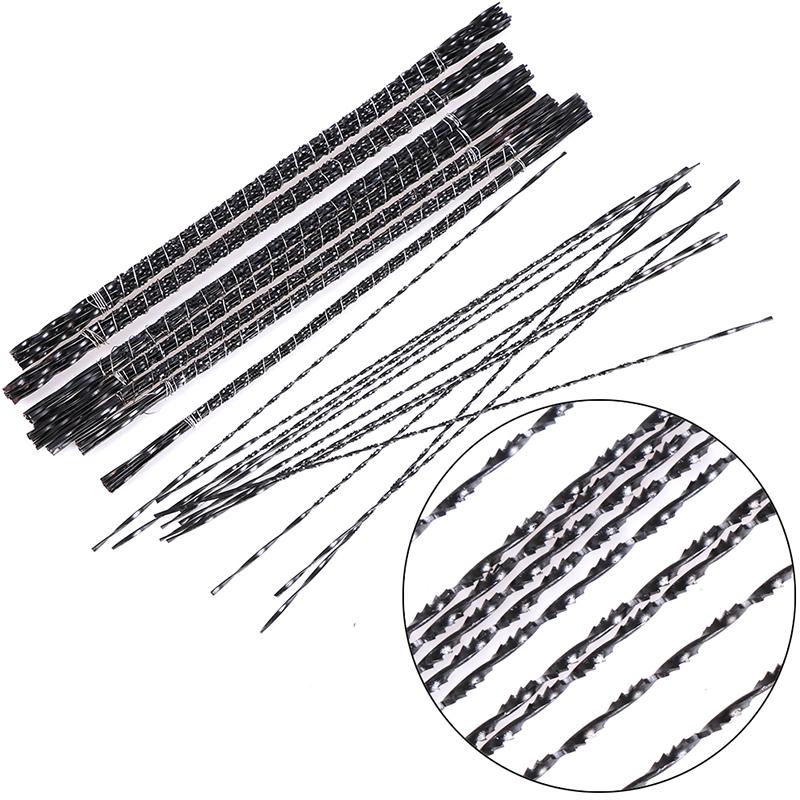 12pcs/pack High Quality 0.7mm-1.35mm Scroll Jig Saw Blades Spiral Teeth Metal Wood Cutting Craft Tools For Carving