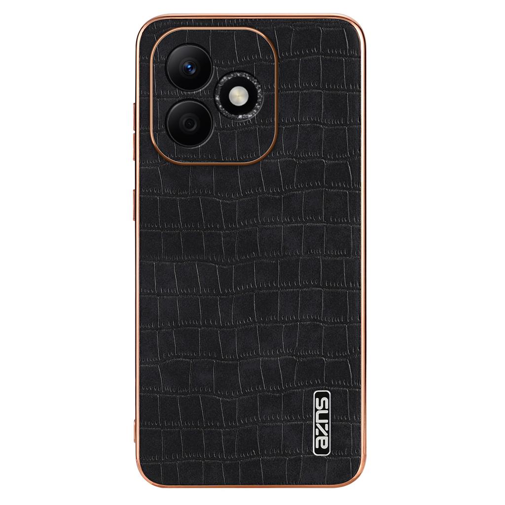 AZNS For Honor X60i 5G Case Electroplating Crocodile Texture PU+TPU Phone Cover