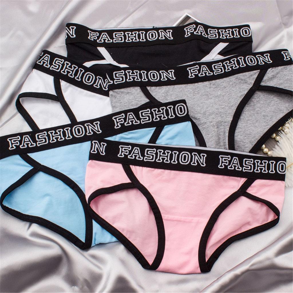 Cotton Plus Size Thong New Fashion Sexy G-string Lingerie Underwear 5PCS