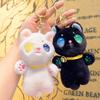 Cartoon Cat Lucky Odd Eyed Cat Plush Keychain Toy Pendant  Accessory Decoration