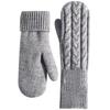 Plush Lined Winter Mittens Double Layer Thermal Mittens New Padded Fingerless Gloves  For Women