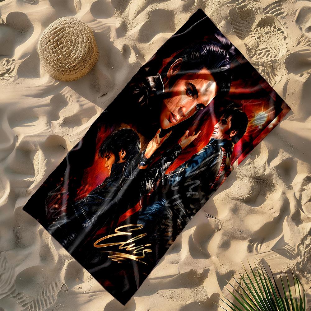 Elvis Presley Strandtuch für Strandreisen Tragbar Bedrucktes Strandtuch Outdoor-Accessoire Geburtstags-/Weihnachtsgeschenk