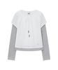 BAUF Shirred Layered Long Sleeve [White]