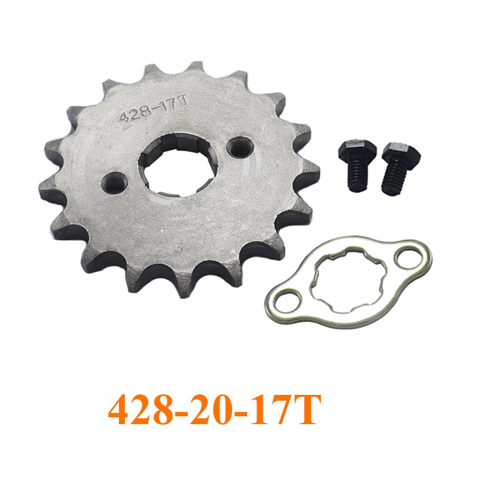 Front Engine 428# 10T 11T 12T 13T 14T 15T 16T 17T 18T 19T Teeth 20mm Chain Sprocket With Retainer Plate Locker For KAYO BSE SSR