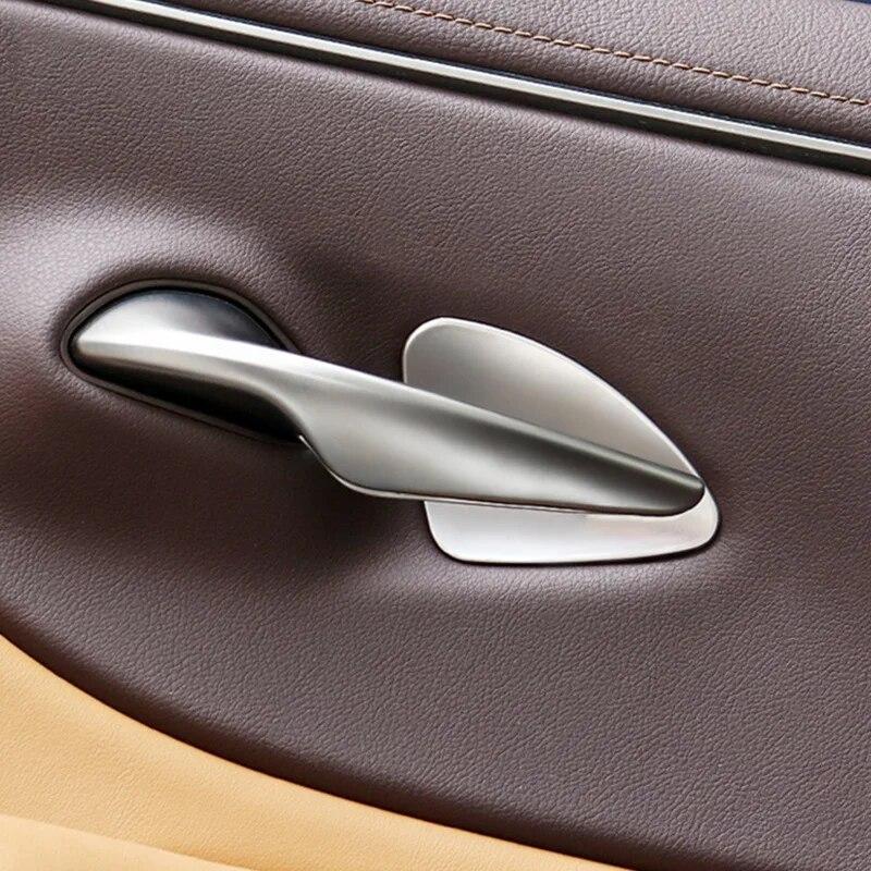 TAJAIN Car Inner Door Bowl Handle Sequins Sticker Covers For Lexus ES200260300H 18-22 4Pcs Stainless Steel Moulding Accessories