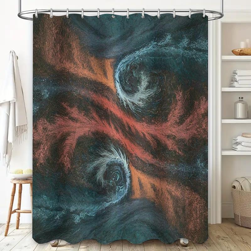 Blue Green Black Red Bath Shower Curtain Waterproof Fabric Decorative Home Bathroom Decoration Printing Customizable Size Option