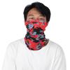Summer Outdoor Ice Silk Scarf Sun Protection Face Towel Mask for Fishing Riding(red Camouflage)