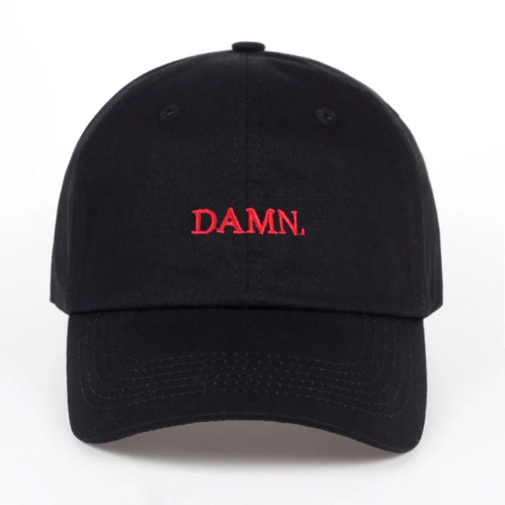Letter Damn Embroidery Baseball Cap Stitched Adjustable Distressed Faded Cap Hip-Hop Rapper Washed Cotton Baseball Hats