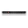 Qoltec Listwa Zasilająca PDU Antyprzeciążeniowa Do RACK 19" | 1U | 16A | 6xSCHUKO | 2m