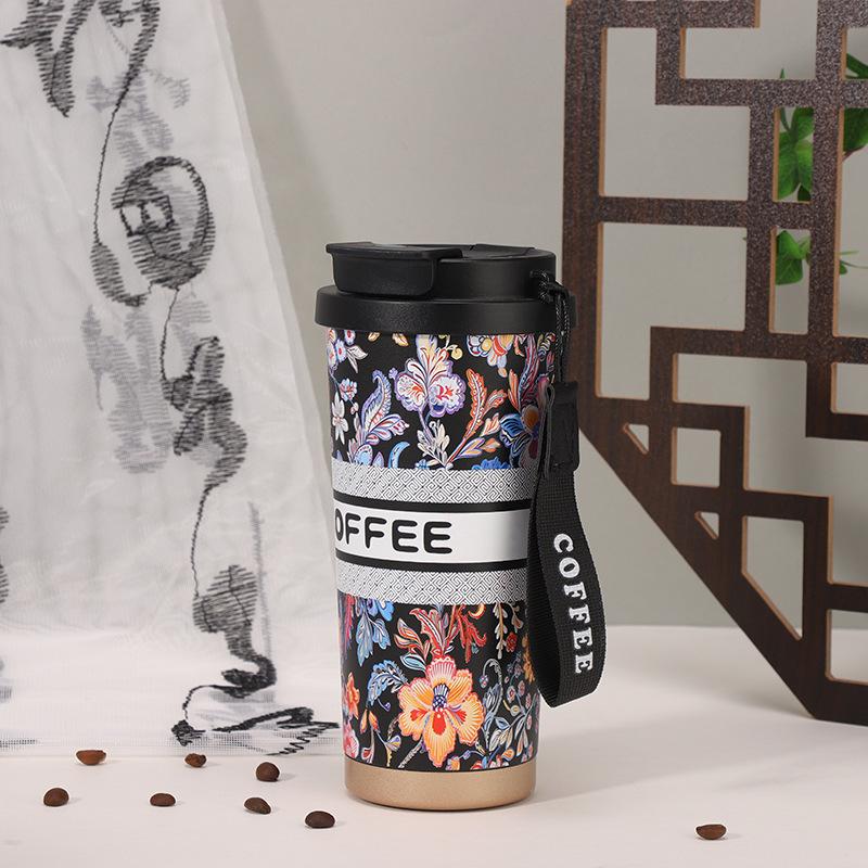 Double Drink Coffee Cup Portable 316 Stainless Steel Thermos Cup