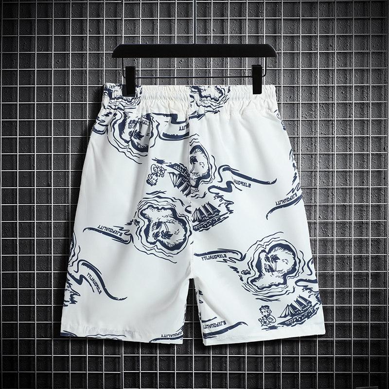 Herren Retro Blumen Kurzarm Hemd Set - Hainan Strandmode, Sanya & Hawaii Stil