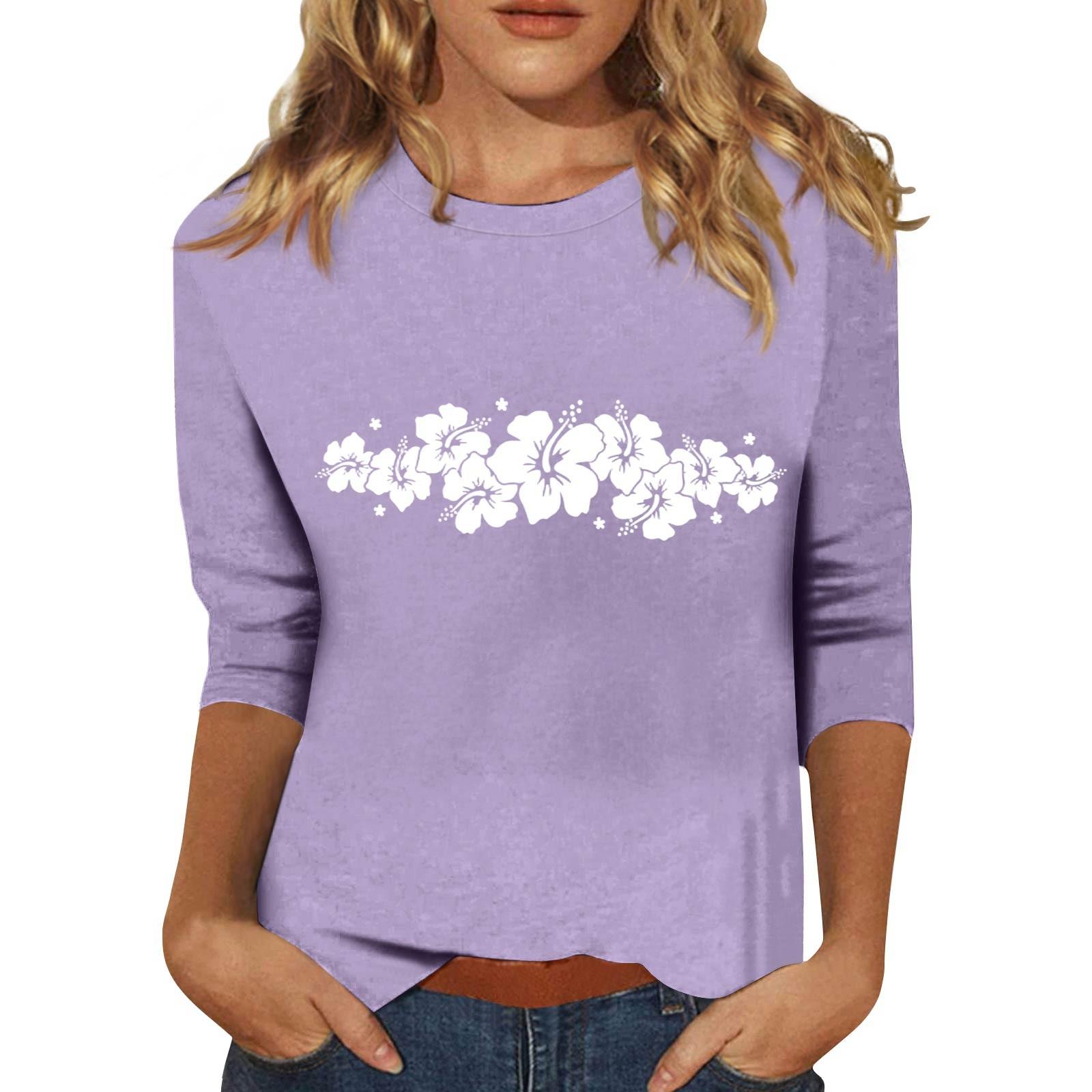 

Женский модный повседневный пуловер с воротником три четверти и принтом XL