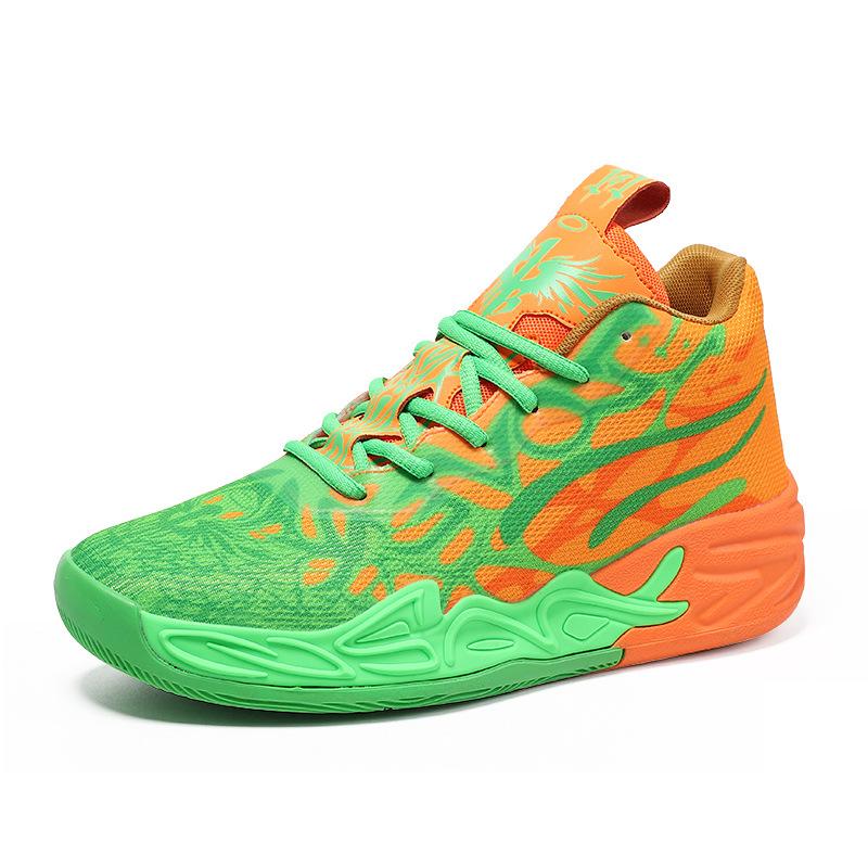 Mandarinenente Basketballschuhe Stiefel Drei Bälle 4. Generation für männliche und weibliche Schüler Echte Basketballschuhe Basketball