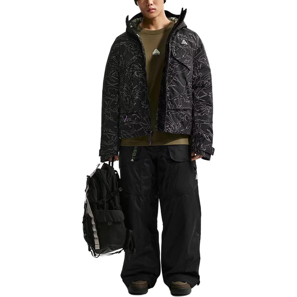 Nike ACG Daunenjacken Herren Schwarz/Bergspitzenweiß Mit Kapuze Moderat Sonstige IF0925-010