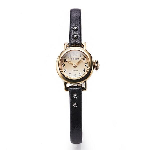 

Geiger GE12004GBK Кварцевые женские кожаные часы 18 мм