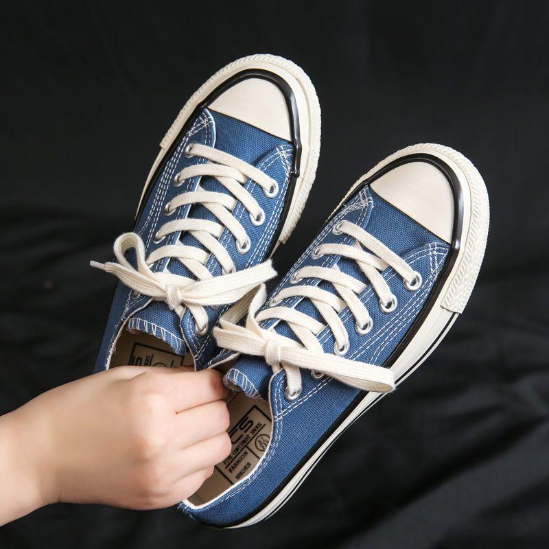 Thick-soled 1970 high-top canvas shoes women's versatile student cloth shoes 2025 new retro Harajuku board shoes white shoes