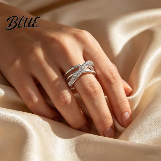 Layered Ring Finger Adjustable Open Design Multi-Layer Interlaced Winding Shape