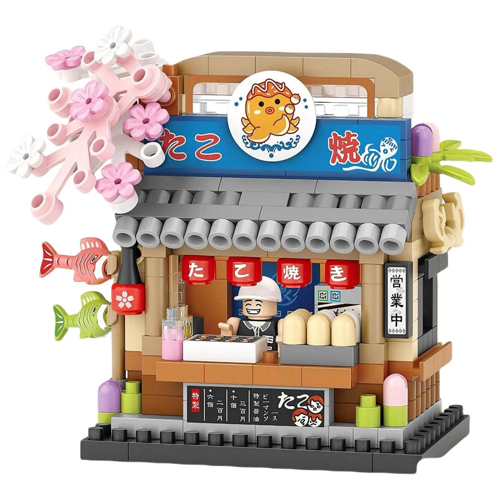 House Building Blocks Household Appliance Dessert Store Street View Snack Children's Toys Boys Girls Gifts Compatible With