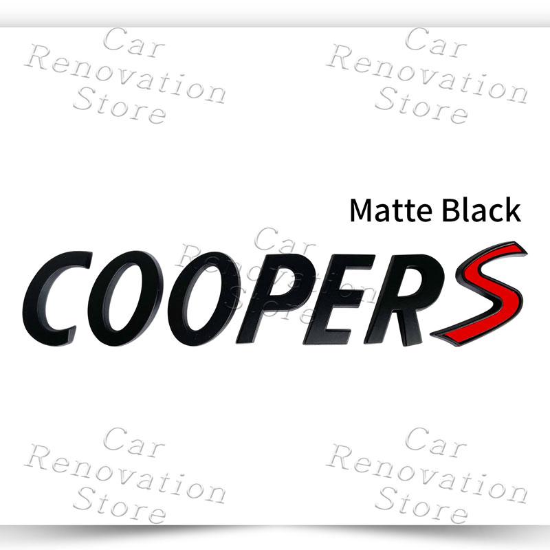3D Car Decor S Logo Front Hood Grille Emblem Sticker For Mini Cooper S R53 R52 R56 F57 F55 F56 JCW Fender Rear Trunk Body Badge