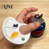 Non Stick Paint Palette for Acrylic Painting Mini Tray, with Thumb Hole, Lightweight Durable Handheld Resin Acrylics Mixing Watercolor Palette,