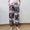 Elephant Jump Pants Pocket Adjustable Elastic High Waistband Strap Unisex Man Women Print Thailand Casual Streetwear Beach Bohemian Retro Vintage