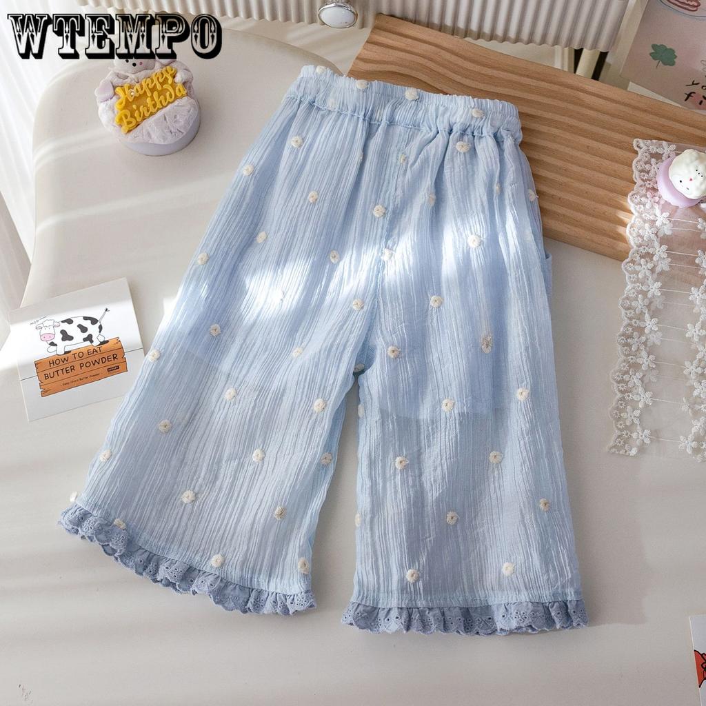 Girls' Summer Pants Children's Thin Breathable Loose Comfortable Baby Girl's Stylish Outerwear Pants
