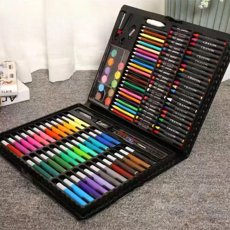 145 Luksusowy Aluminiowy Zestaw Pudełkowy Pędzli Pudełko Prezentowe Zestaw Pisaków Wodnych Dziecięcy Zestaw Prezentowy do Rysowania Artystycznego