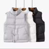 Winter Korean Style Coat for Students Large Size Stand Collar Waistcoat Vest for Women Sleeveless Vest Cotton Coat Cotton Coat