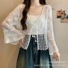Huge good-looking crochet top for women with early autumn new models with suspender skirt, small shawl, lace blouse jacket